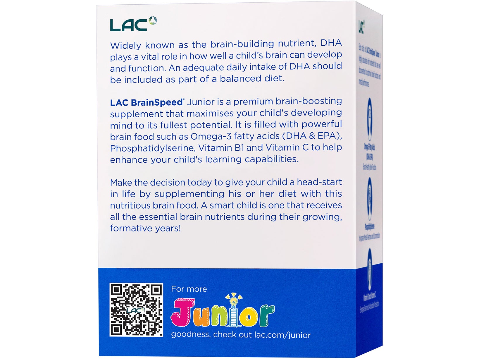 Brainspeed® Junior - อาหารเสริมสมองที่อุดมไปด้วย DHA