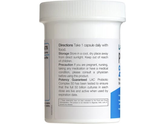 LAC Probiotic Complex 50 Billion CFU - Higher Support (30 vegetarian capsules)