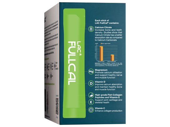 LAC FullCal® Apple - Highly Assimilable Calcium Citrate Formula (3g x 60sticks)