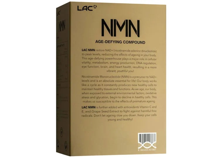LAC Anti-Ageing NMN 300mg - Ultimate NAD+ Booster (30 softgels)