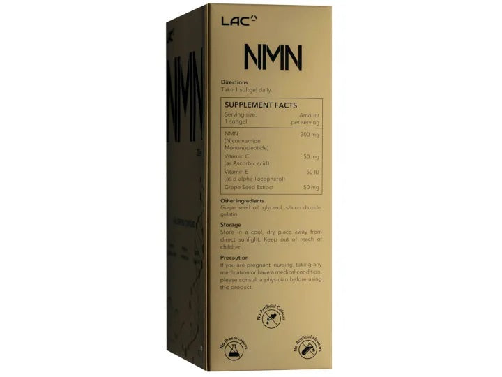 LAC Anti-Ageing NMN 300mg - Ultimate NAD+ Booster (30 softgels)