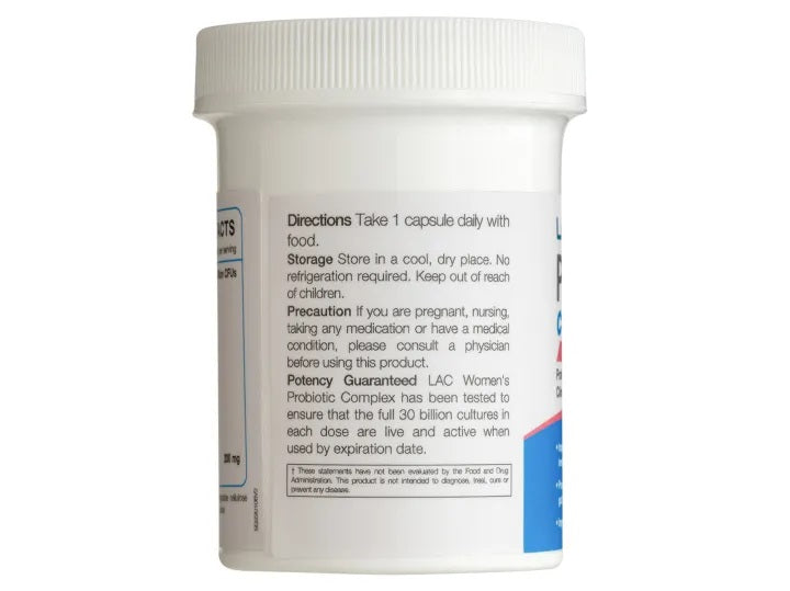 LAC Probiotic Women's Probiotic Complex 30 Billion CFU - with Cranberry