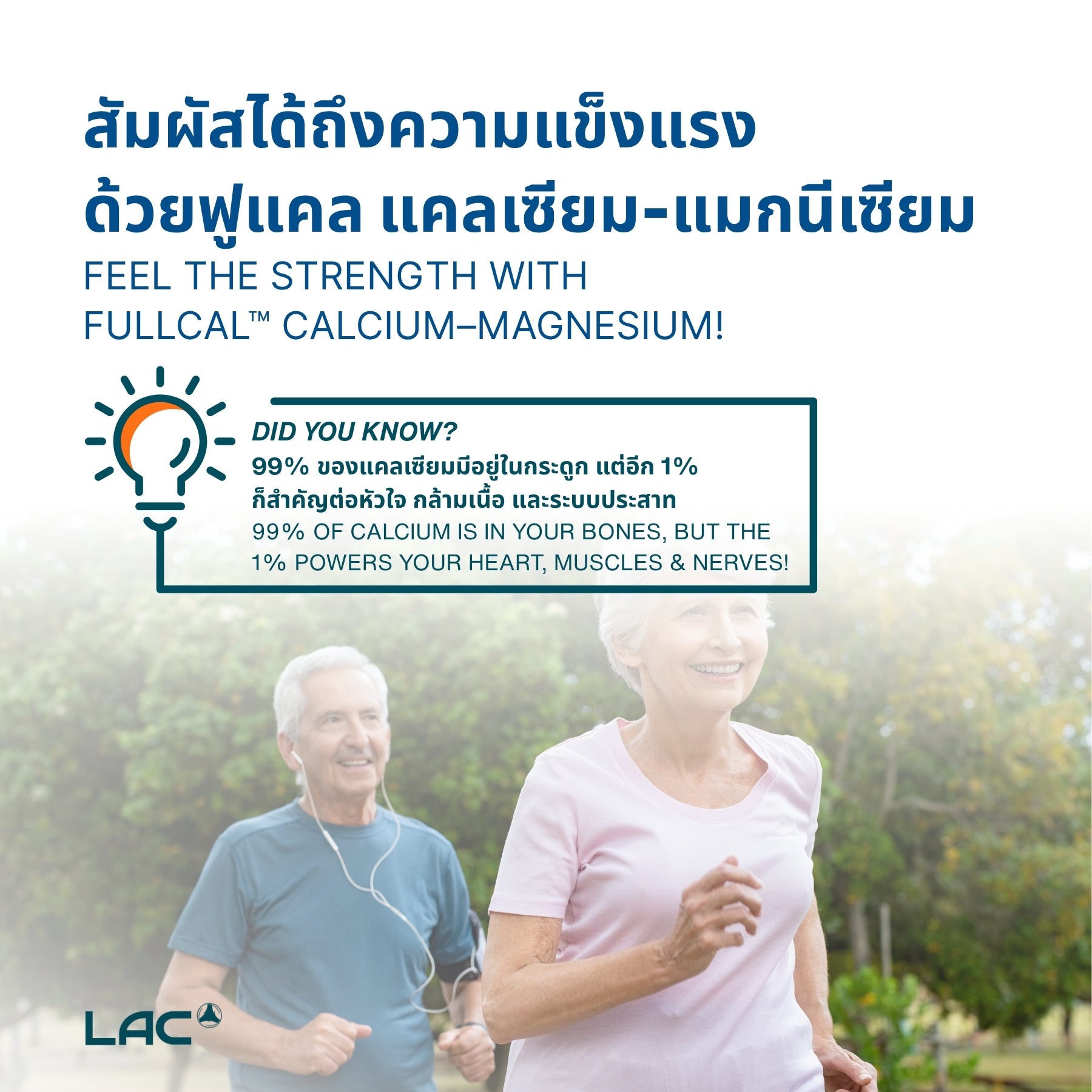 LAC FullCal® 800 - Optimal 2:1 Calcium Magnesium Formula (120 caplets)