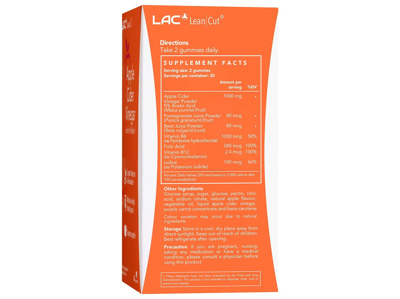 LAC Apple Cider Vinegar - with the "Mother" (60 gummies)