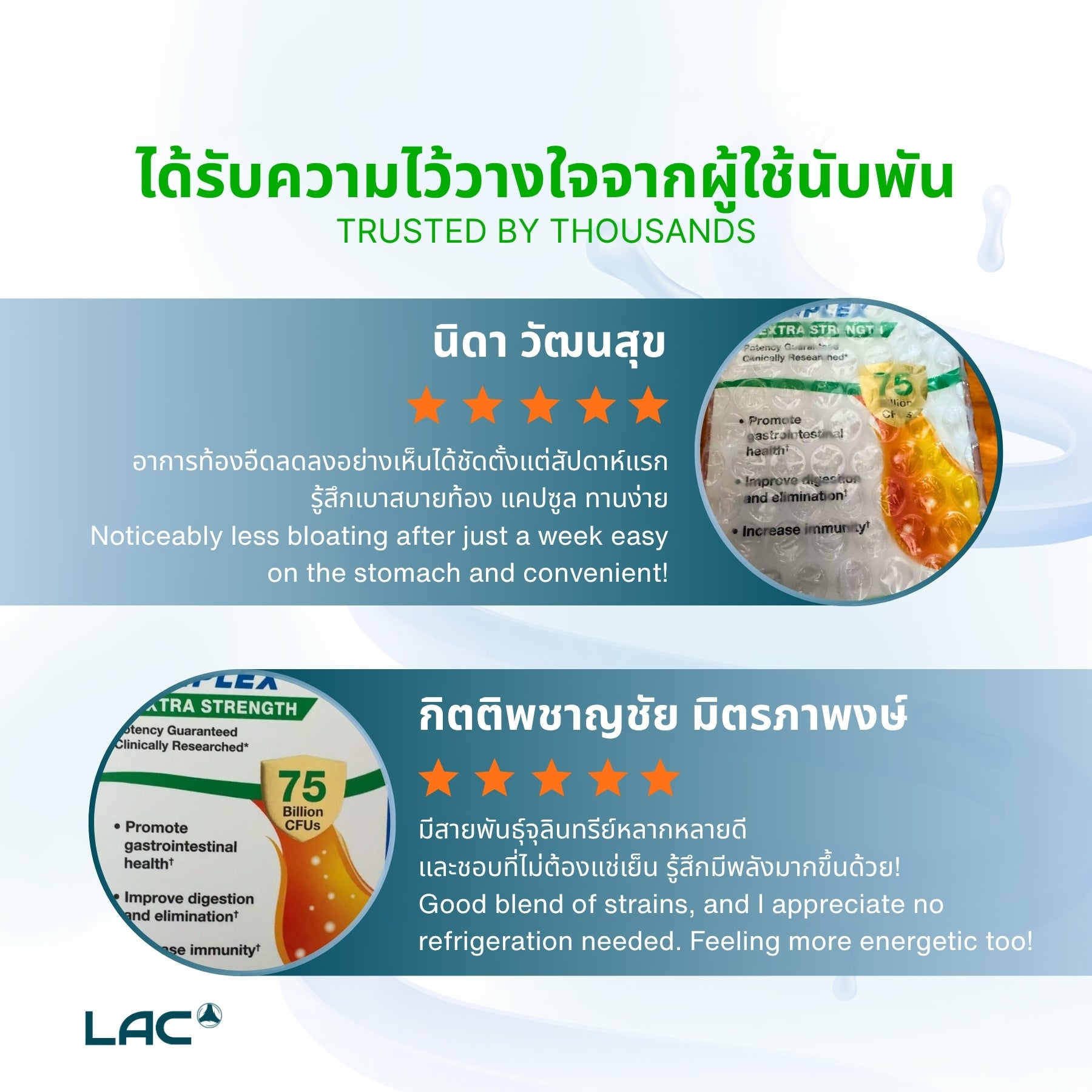 LAC Probiotic Complex 75 Billion CFU - Extra Support (30 vegicaps)