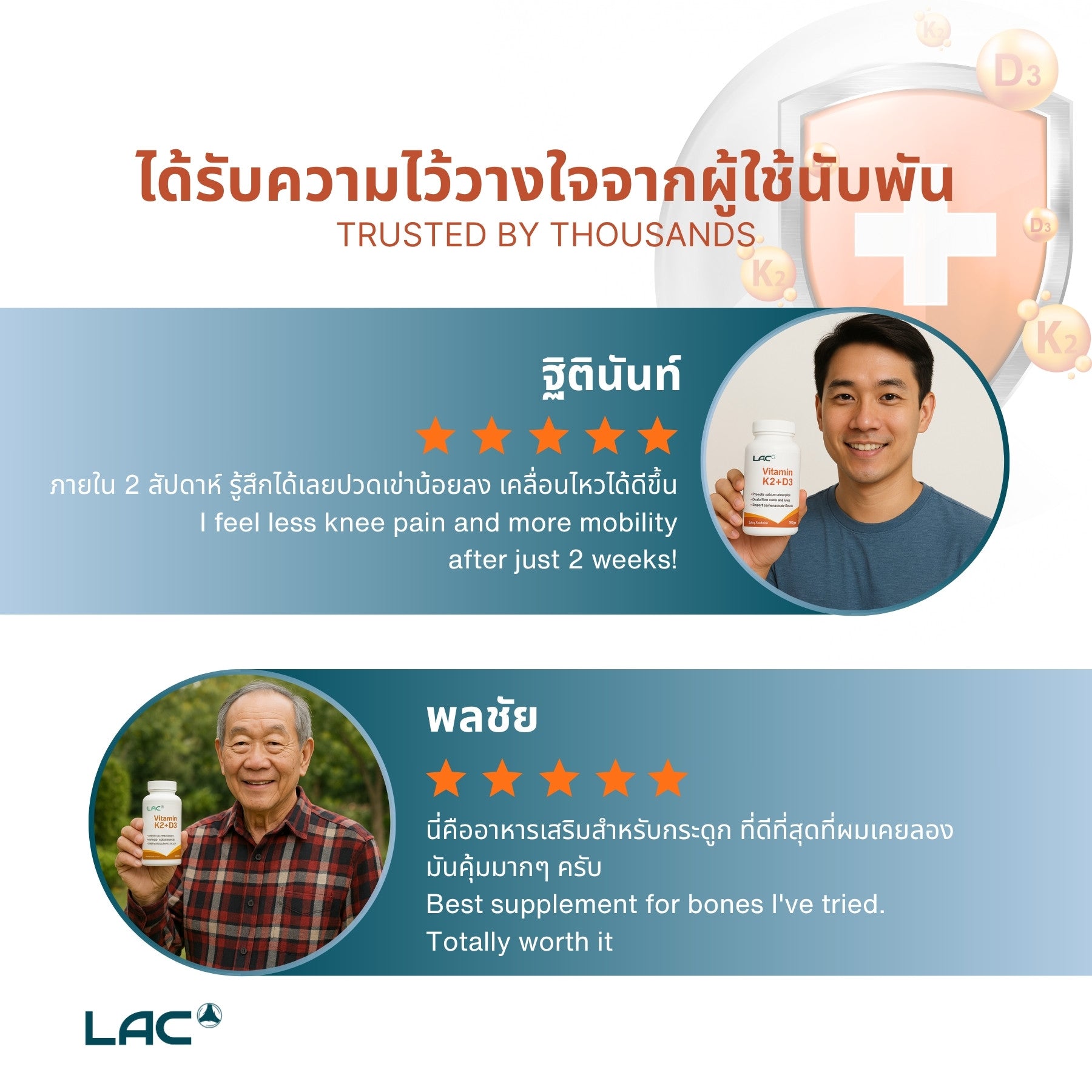 LAC Vitamin K2 + D3 (60 softgels)