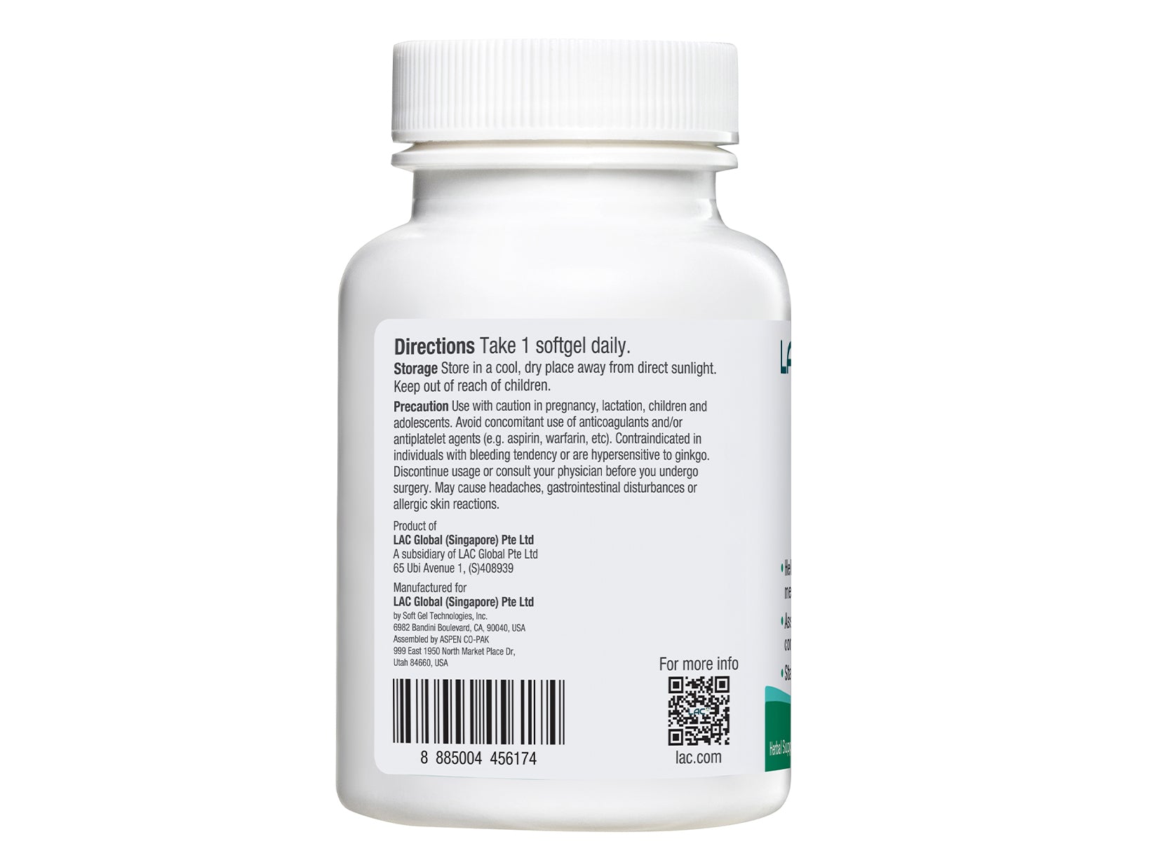 LAC Herbs Ginkgo Biloba 120mg