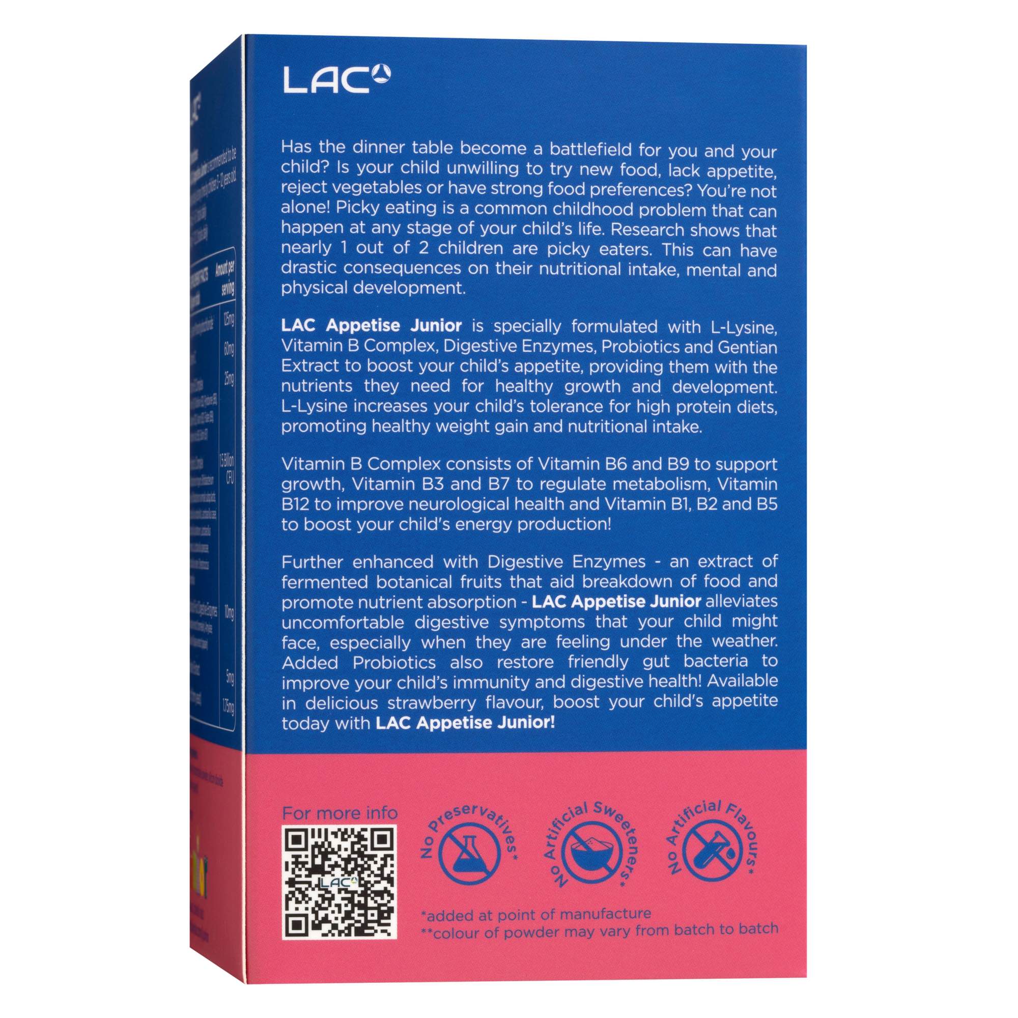 LAC Appetise™ Junior Strawberry Flavour - For Picky Eaters