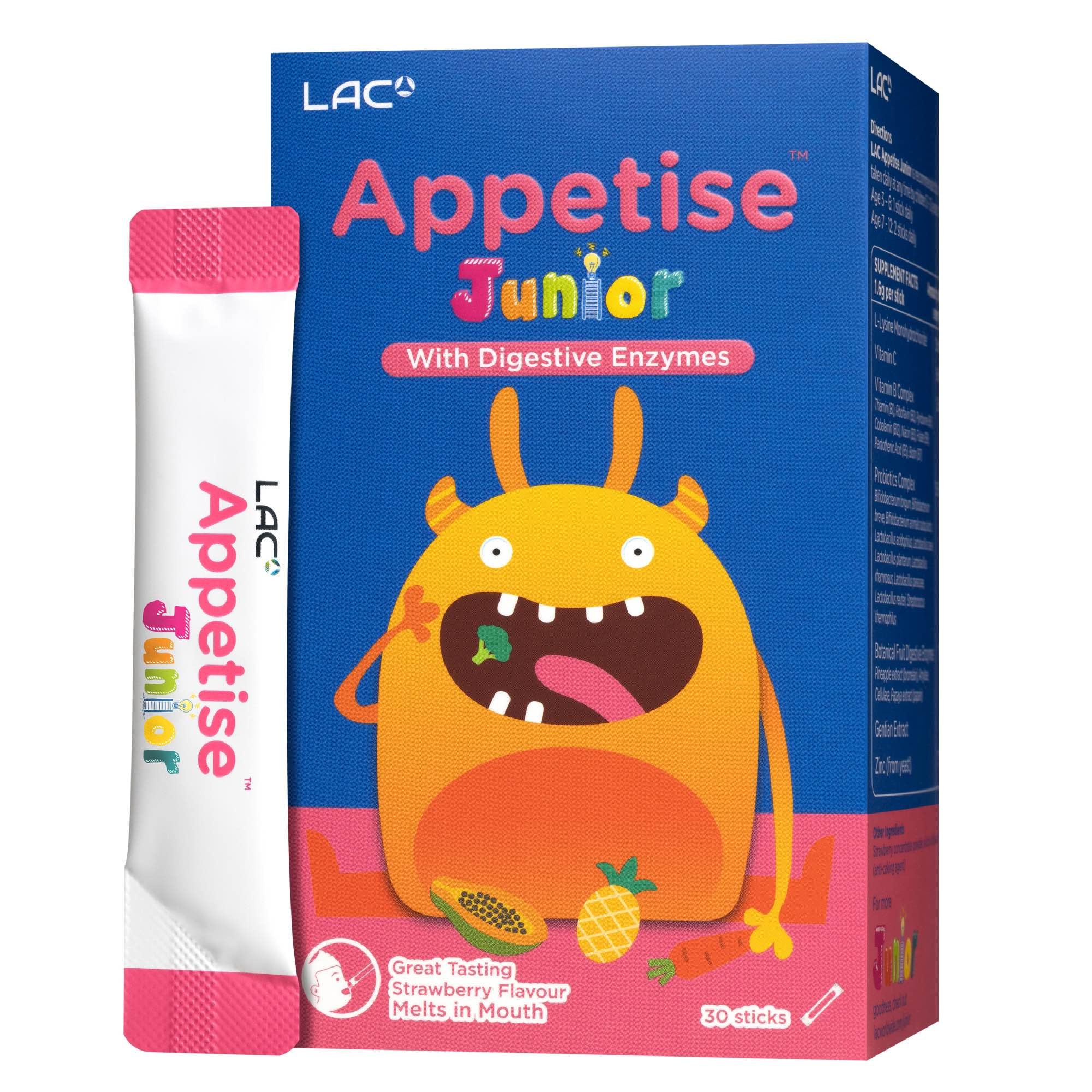 LAC Appetise™ Junior Strawberry Flavour - For Picky Eaters