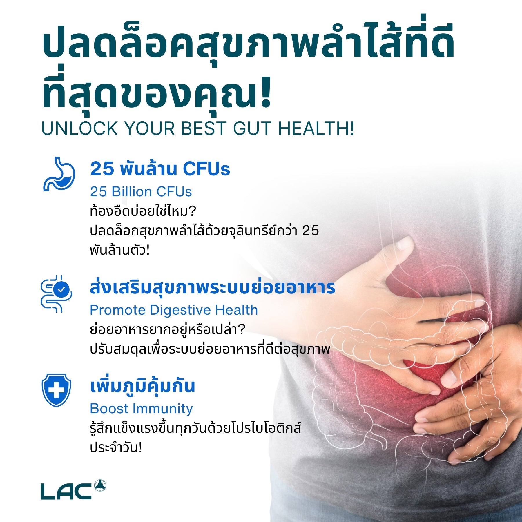 LAC Probiotic Complex Capsules 25 Billion CFU - Daily Support